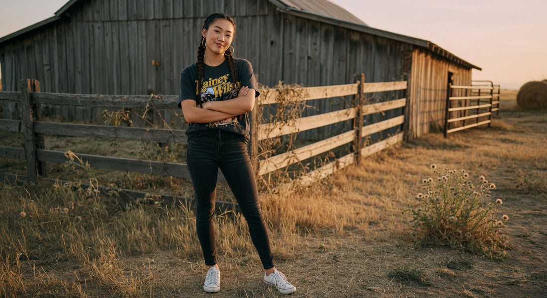 Lainey Wilson t-shirt lifestyle photo — Band Shirts Australia