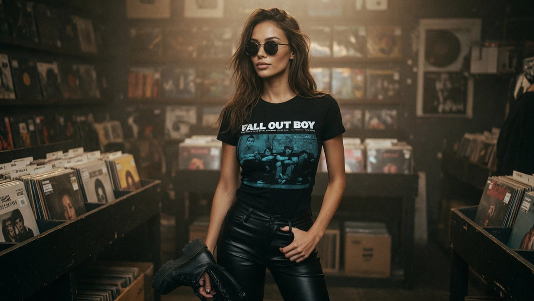 Fall Out Boy t-shirt lifestyle photo — Band Shirts Australia