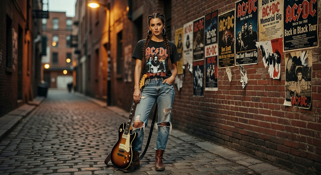 Bon Scott t-shirt lifestyle photo — Band Shirts Australia