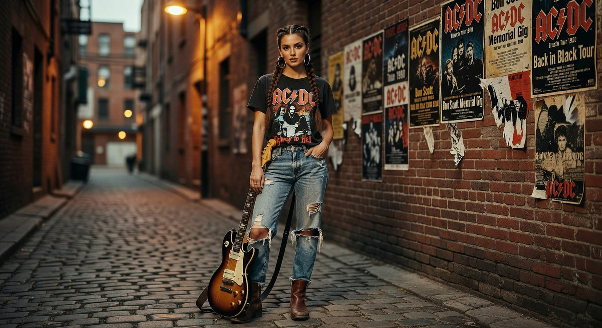 Bon Scott t-shirt lifestyle photo — Band Shirts Australia