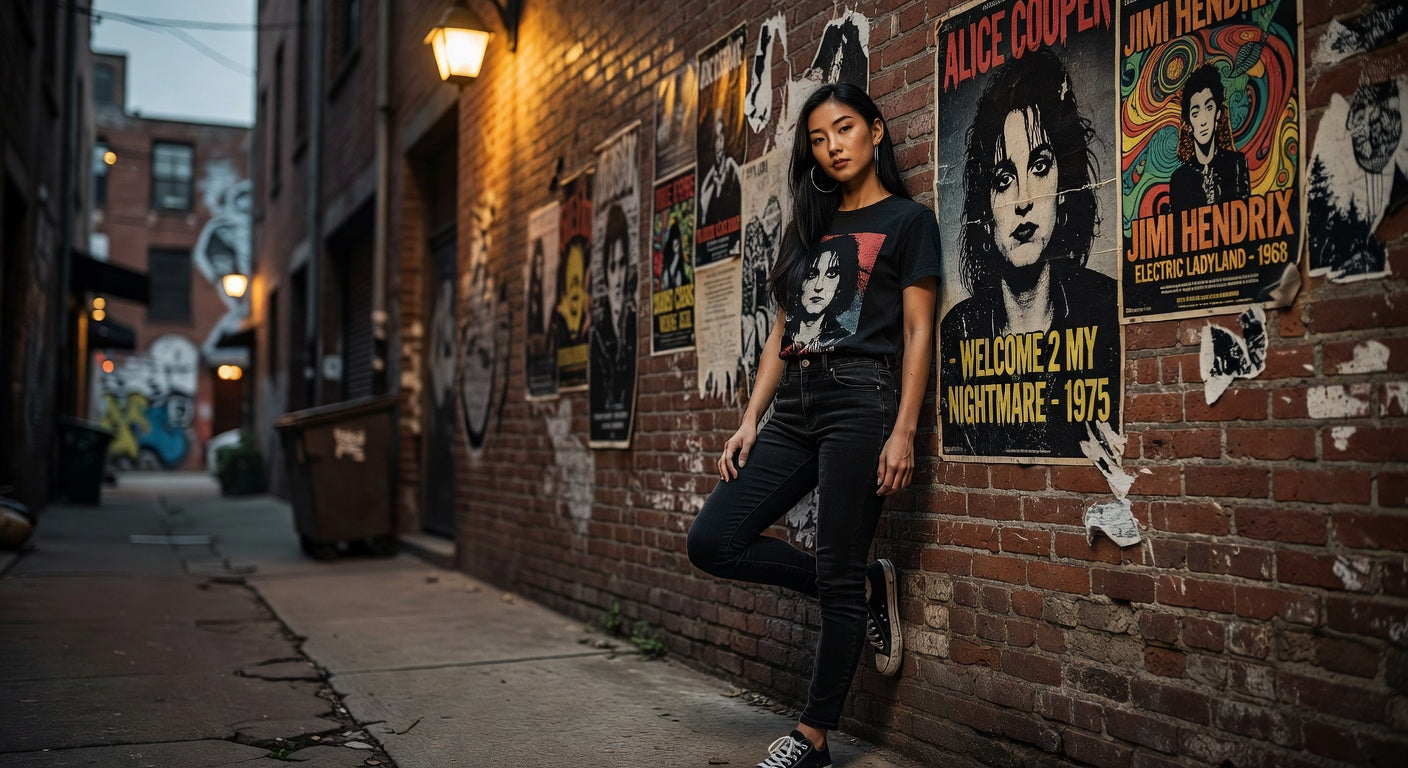 Alice Cooper t-shirt lifestyle photo — Band Shirts Australia