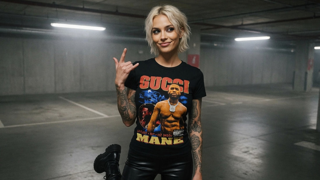 Gucci Mane t-shirt lifestyle photo — Band Shirts Australia