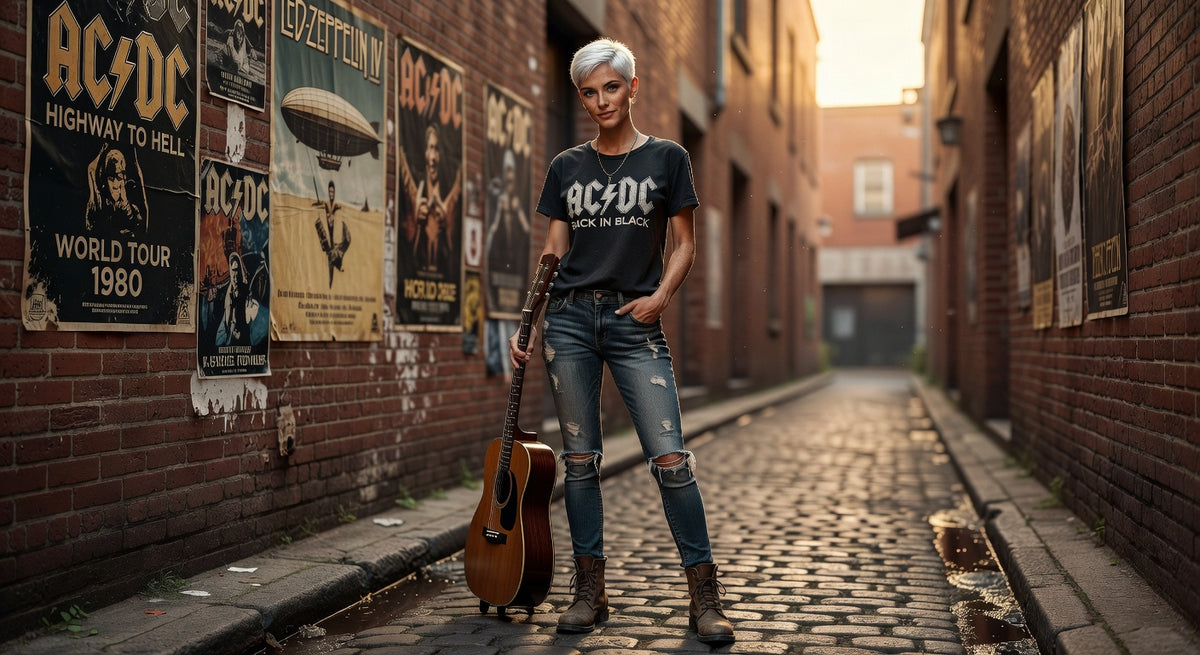 AC/DC t-shirt lifestyle photo — Band Shirts Australia