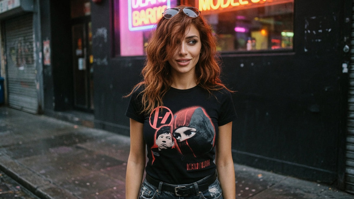 Twenty One Pilots t-shirt lifestyle photo — Band Shirts Australia