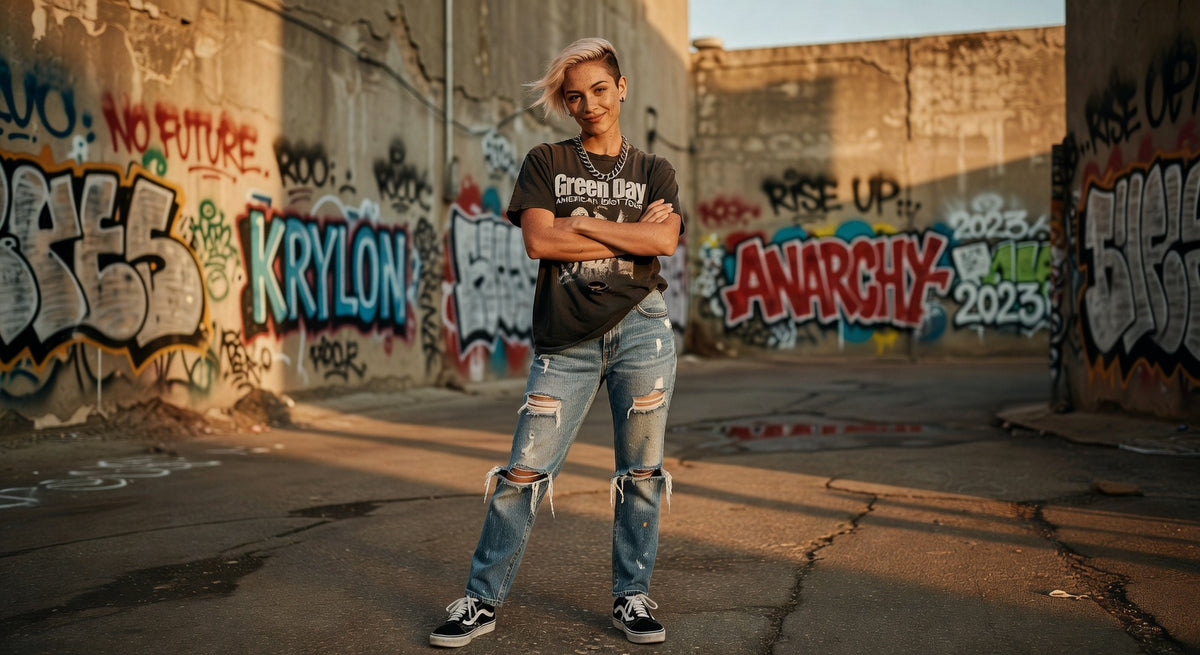 Green Day t-shirt lifestyle photo — Band Shirts Australia