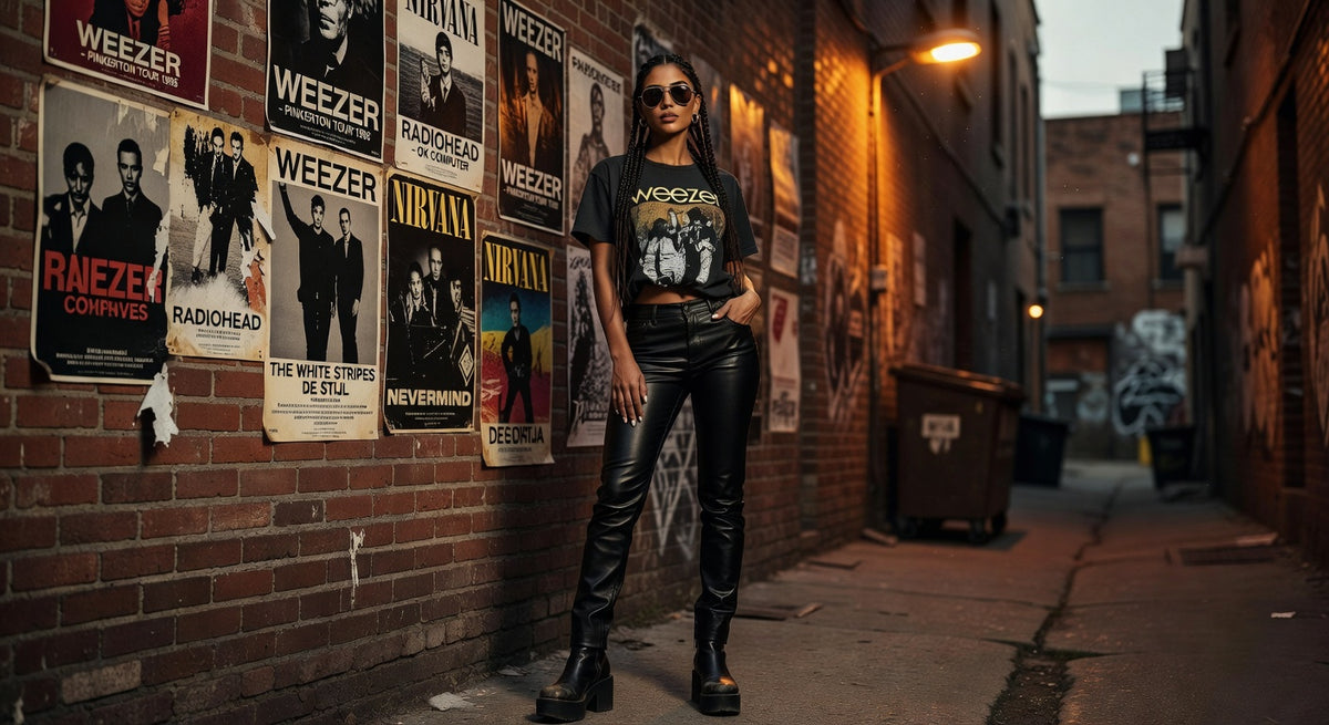 Weezer t-shirt lifestyle photo — Band Shirts Australia