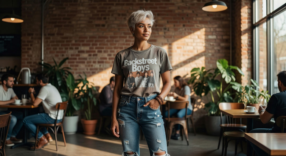 Backstreet Boys t-shirt lifestyle photo — Band Shirts Australia