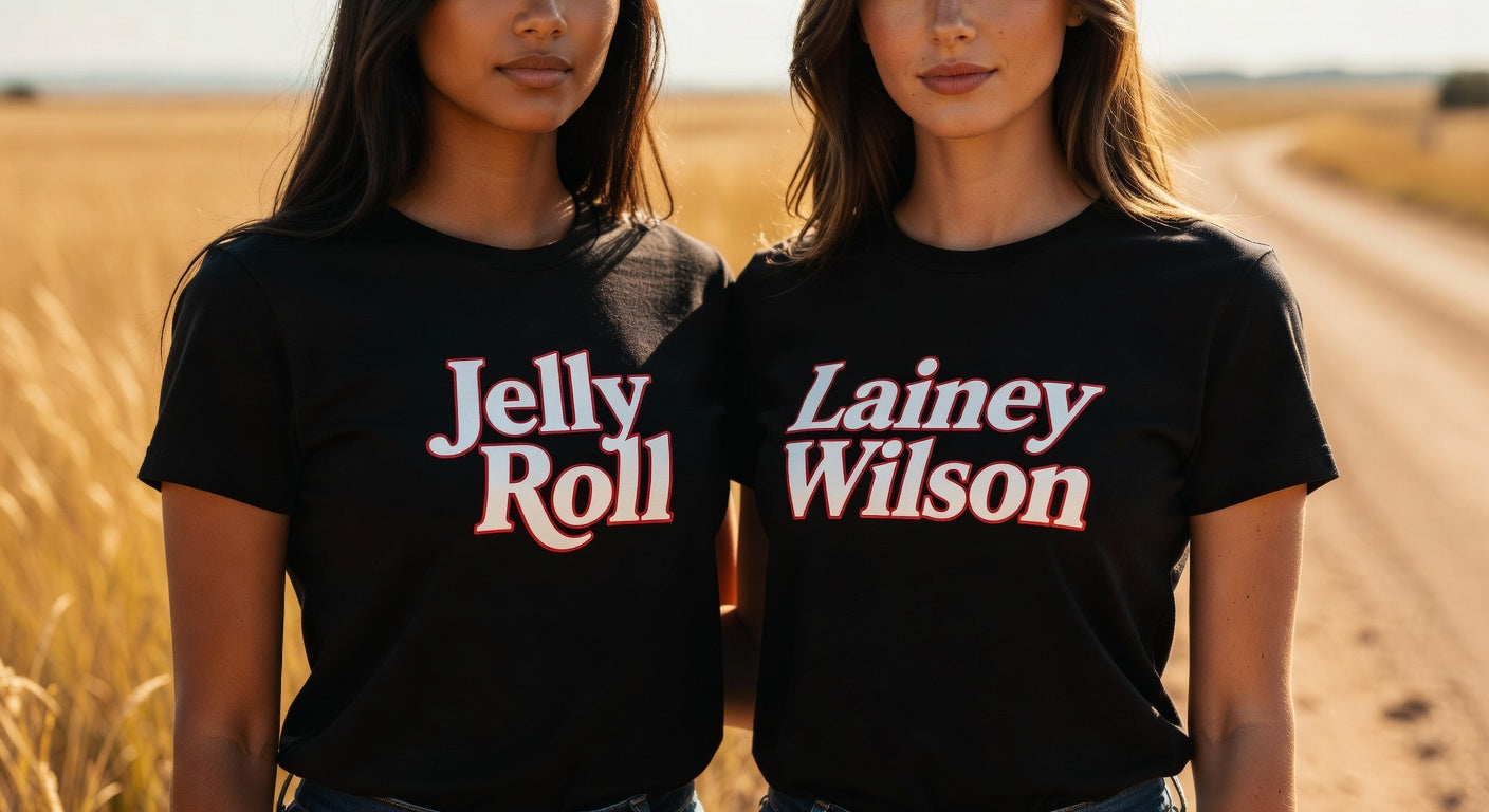 Country and Country Pop t-shirt lifestyle photo — Band Shirts Australia