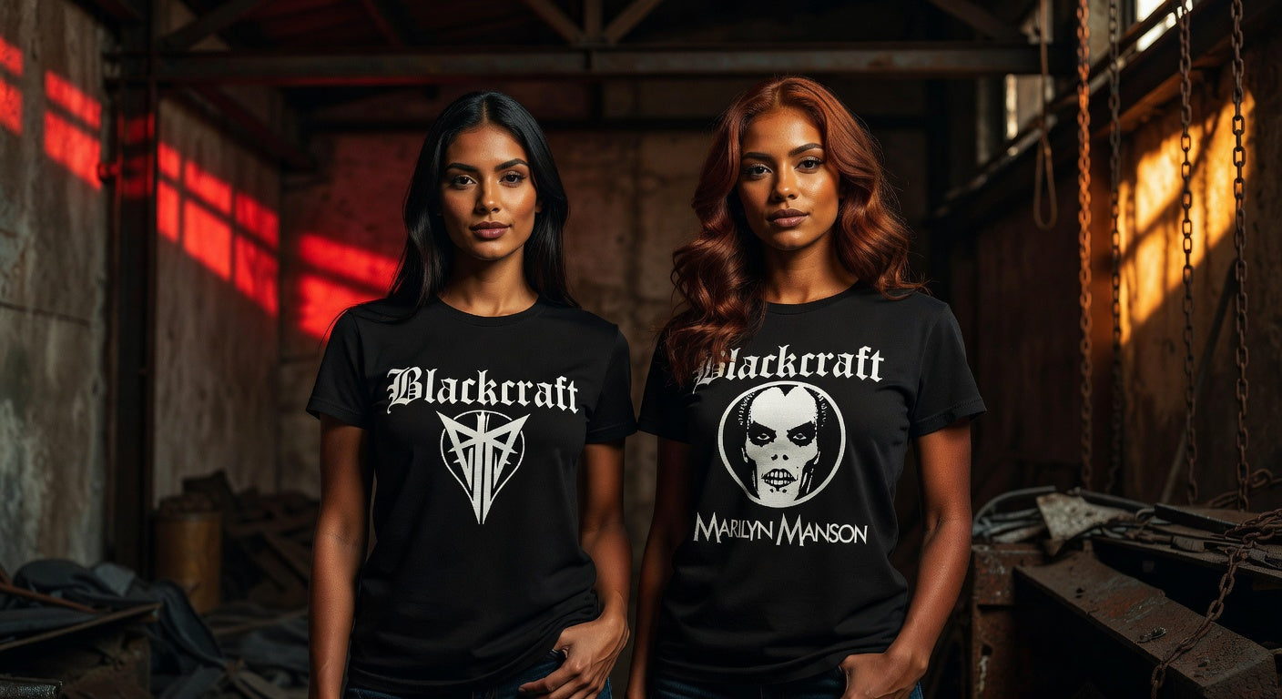 Industrial / Goth / Dark Alternative t-shirt lifestyle photo — Band Shirts Australia