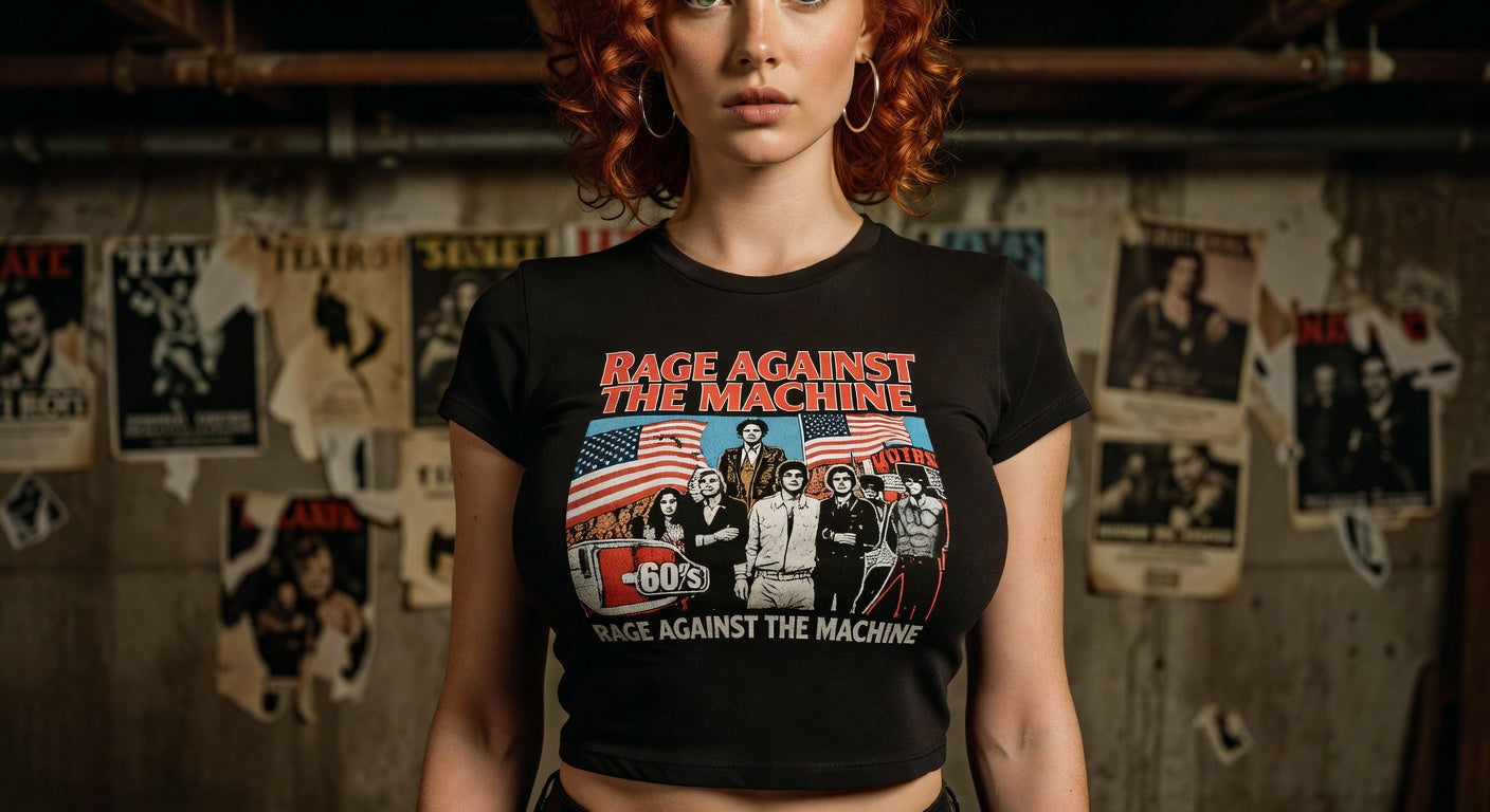 Rage Against The Machine t-shirt lifestyle photo — Band Shirts Australia