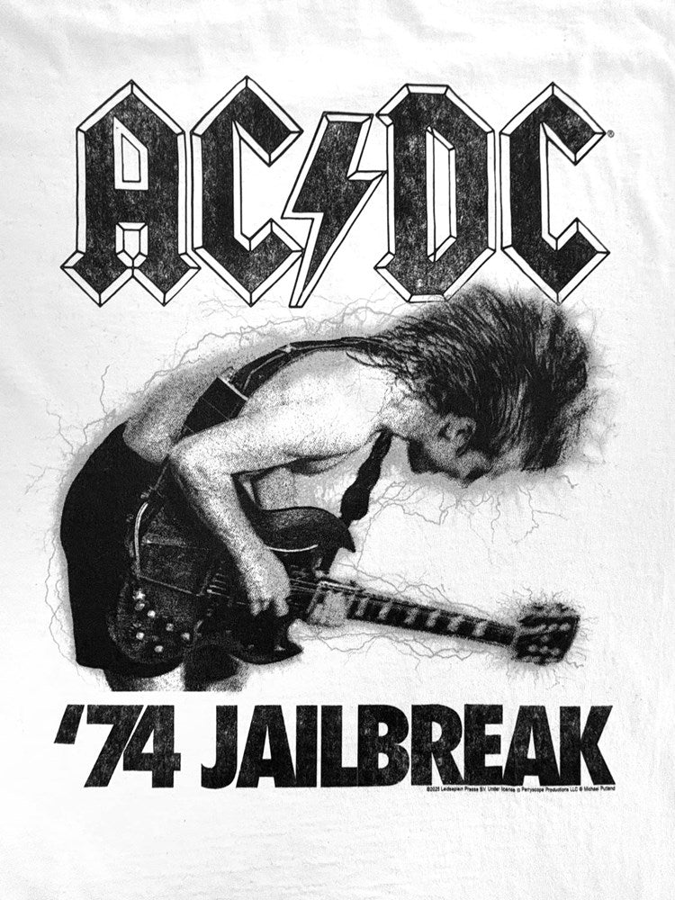 AC/DC - 74 Jailbreak - White Vintage T-shirt