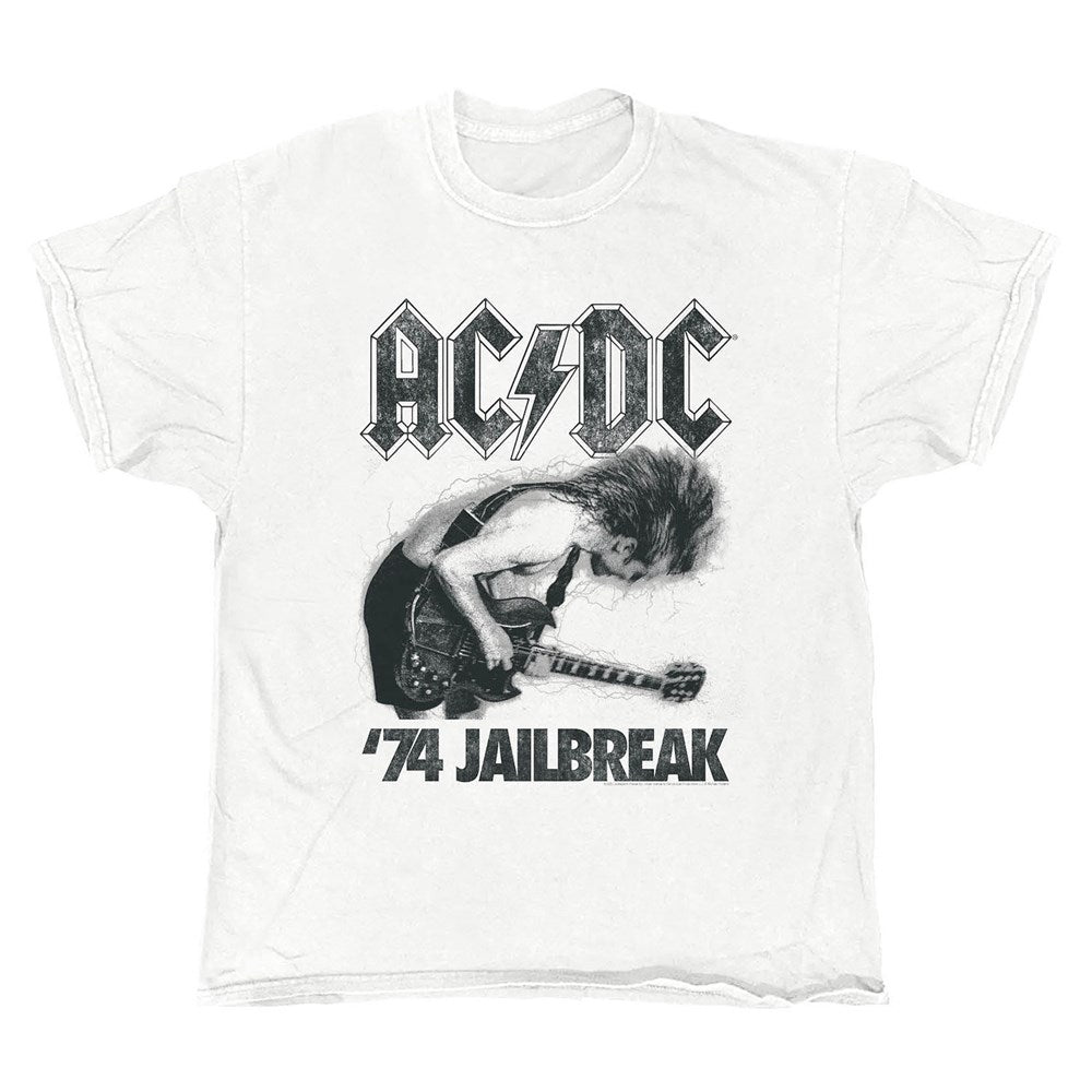 AC/DC - 74 Jailbreak - White Vintage T-shirt
