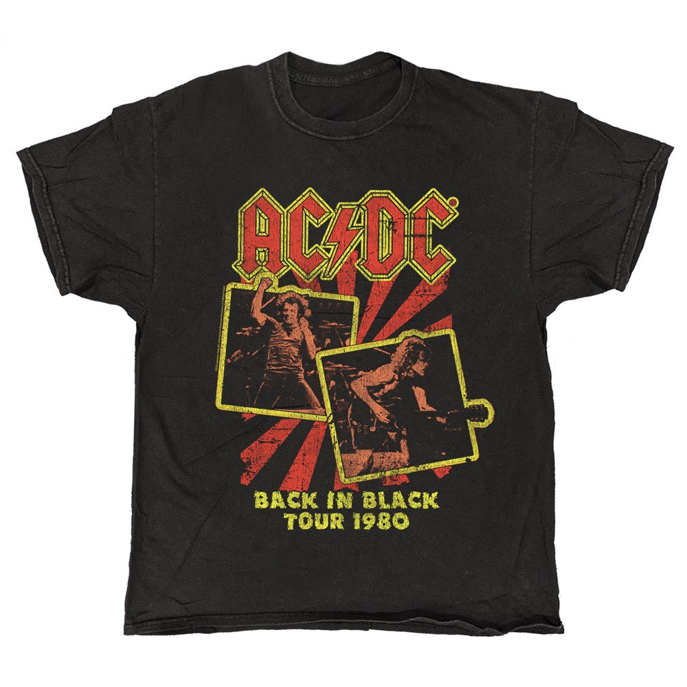 AC/DC - Angus Brian 1980 - Black Vintage T-shirt