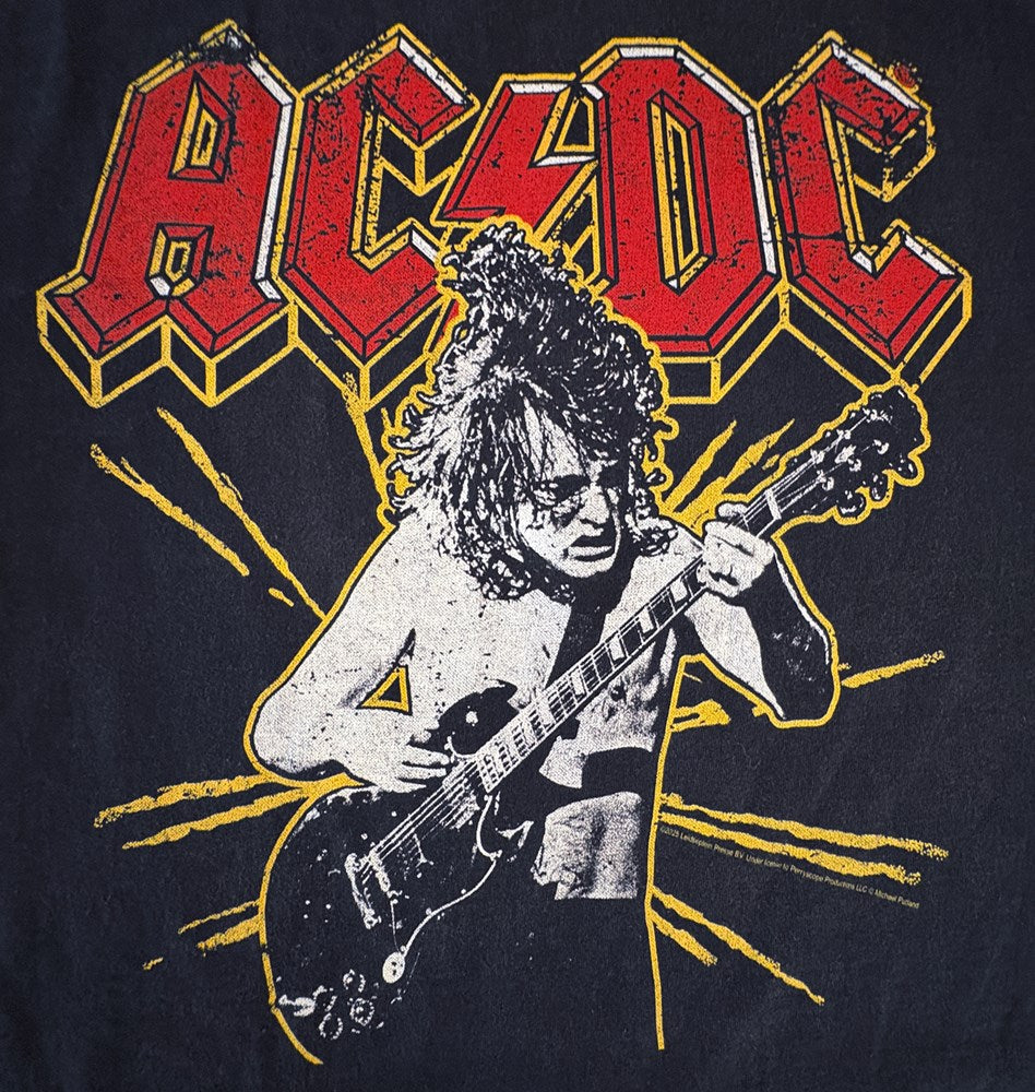 AC/DC Angus Spark Graphic T-Shirt – Black Vintage