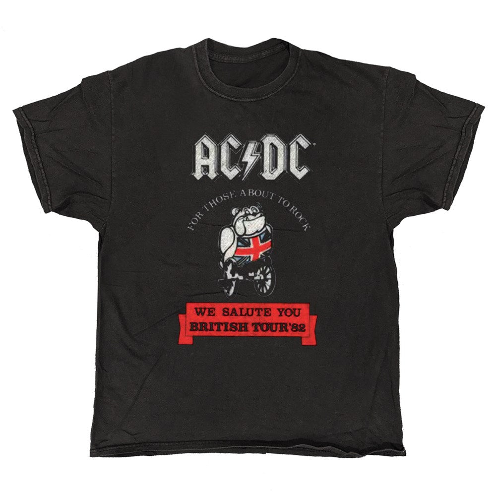 AC/DC British Bulldog T-Shirt – Black Vintage