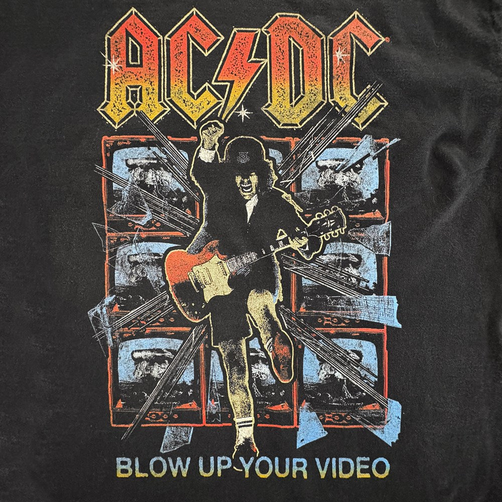 AC/DC Blow Up Your Video Illustrated T-Shirt – Black Vintage