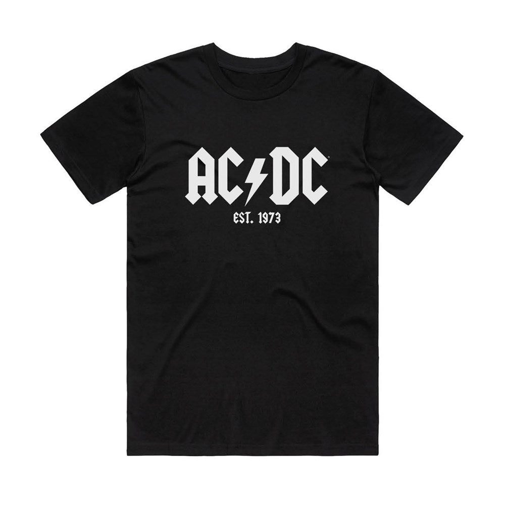 AC/DC Est 1973 Logo T-Shirt – Black