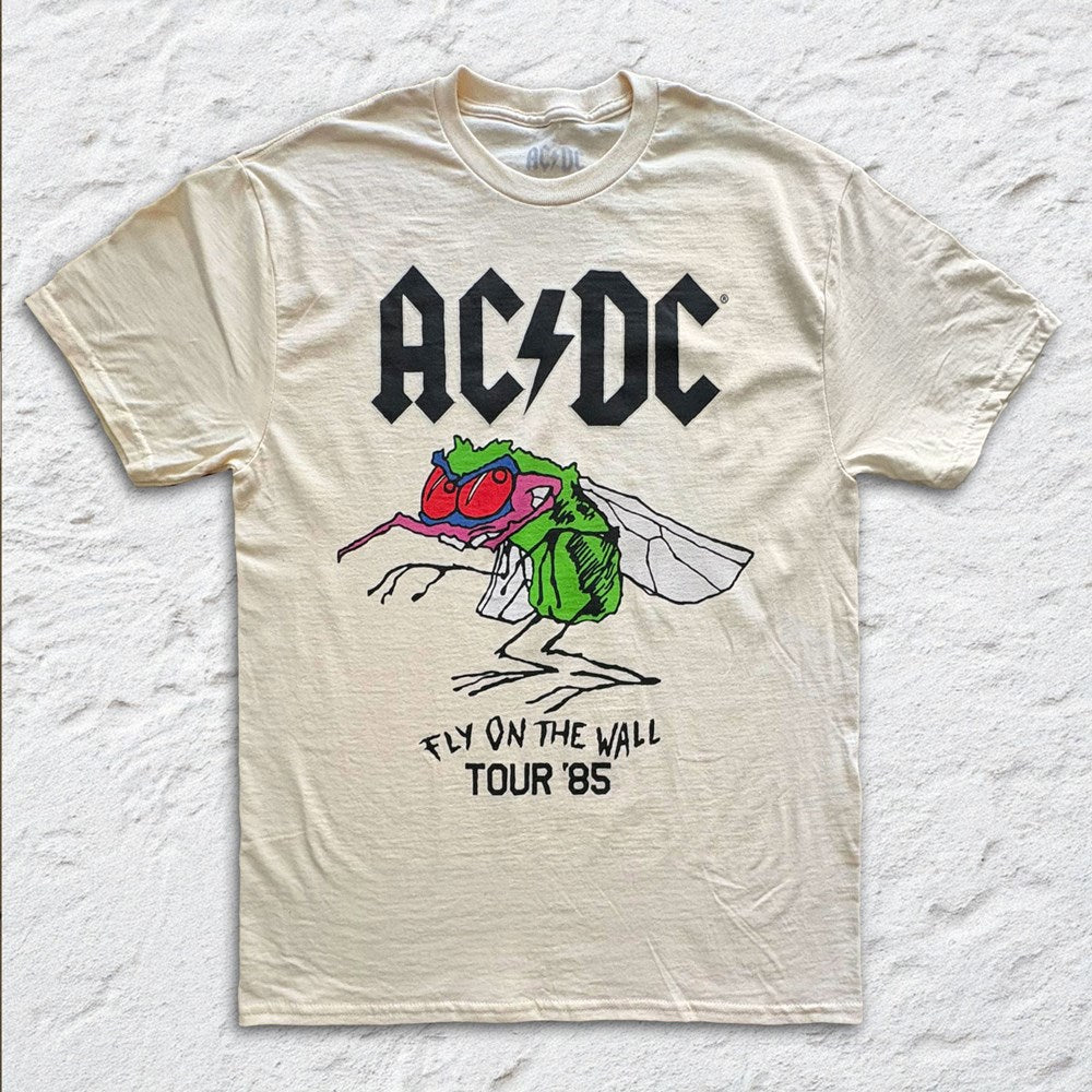 AC/DC Fly on Wall '85 Tour T-Shirt – Natural