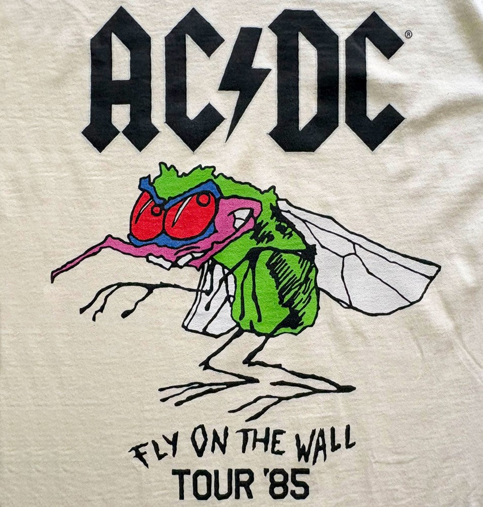 AC/DC Fly on Wall '85 Tour T-Shirt – Natural