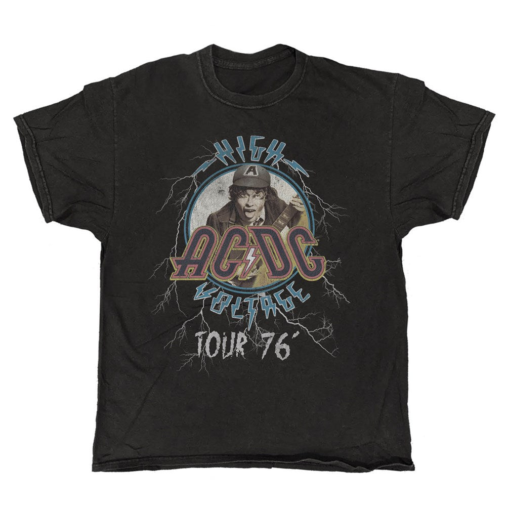 AC/DC - High Voltage Tour '76 - Black Vintage T-shirt