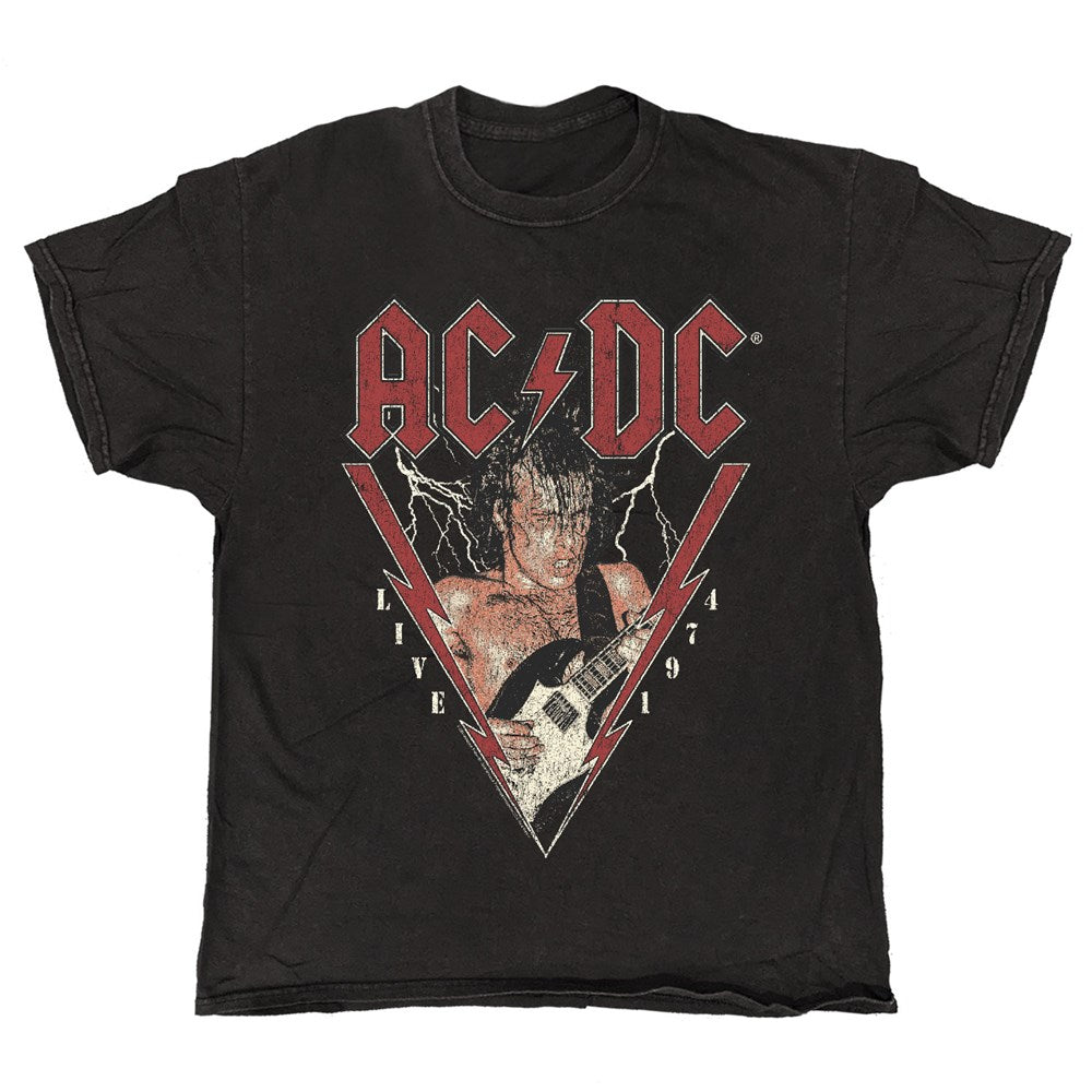 AC/DC Angus Live 1984 T-Shirt – Black Vintage