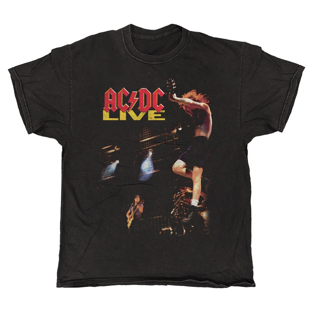 AC/DC Angus Young Live Photo T-Shirt – Black Vintage
