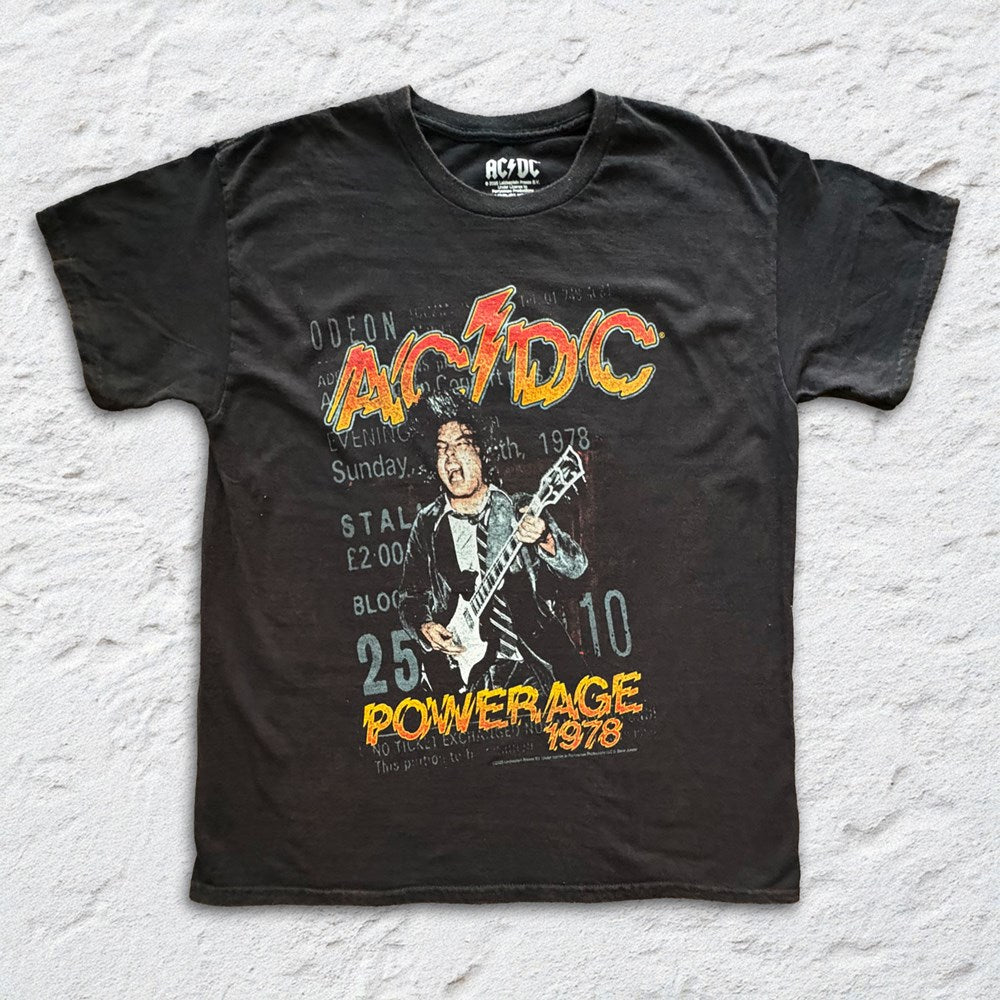 AC/DC - Powerage 78 - Black Vintage T-shirt