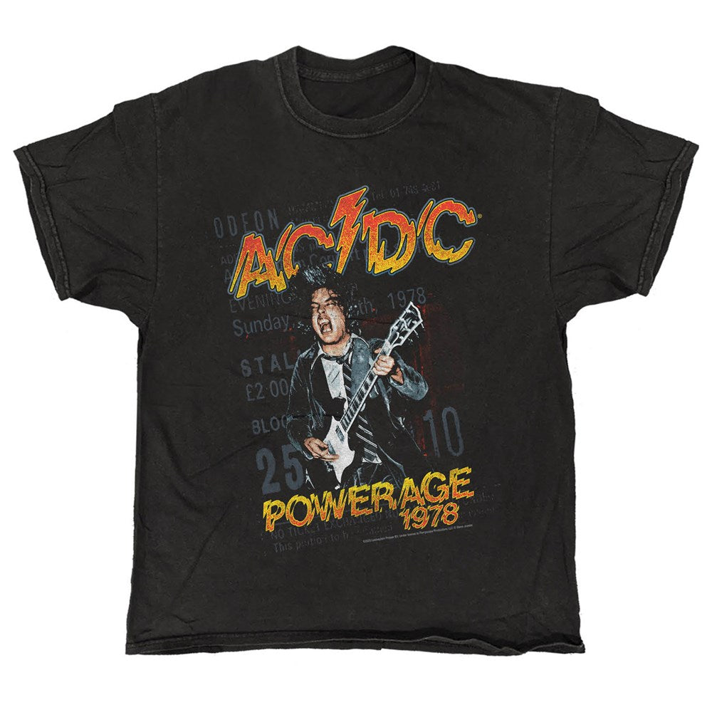 AC/DC Powerage 1978 Era T-Shirt – Black Vintage