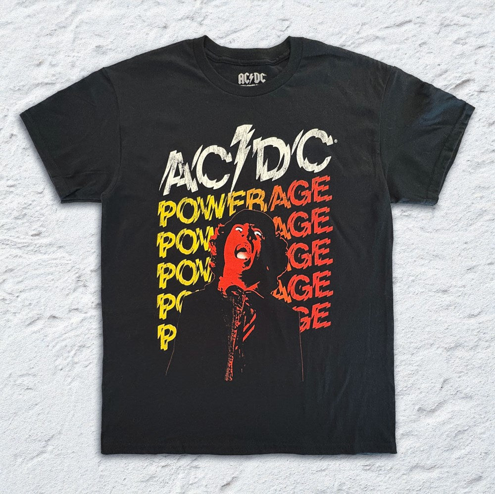 AC/DC Powerage Repeat Graphic T-Shirt – Black