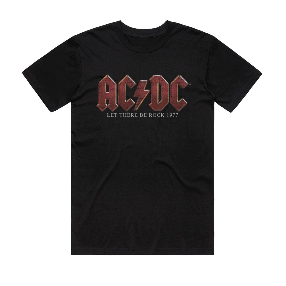 AC/DC Let There Be Rock 1977 T-Shirt – Black
