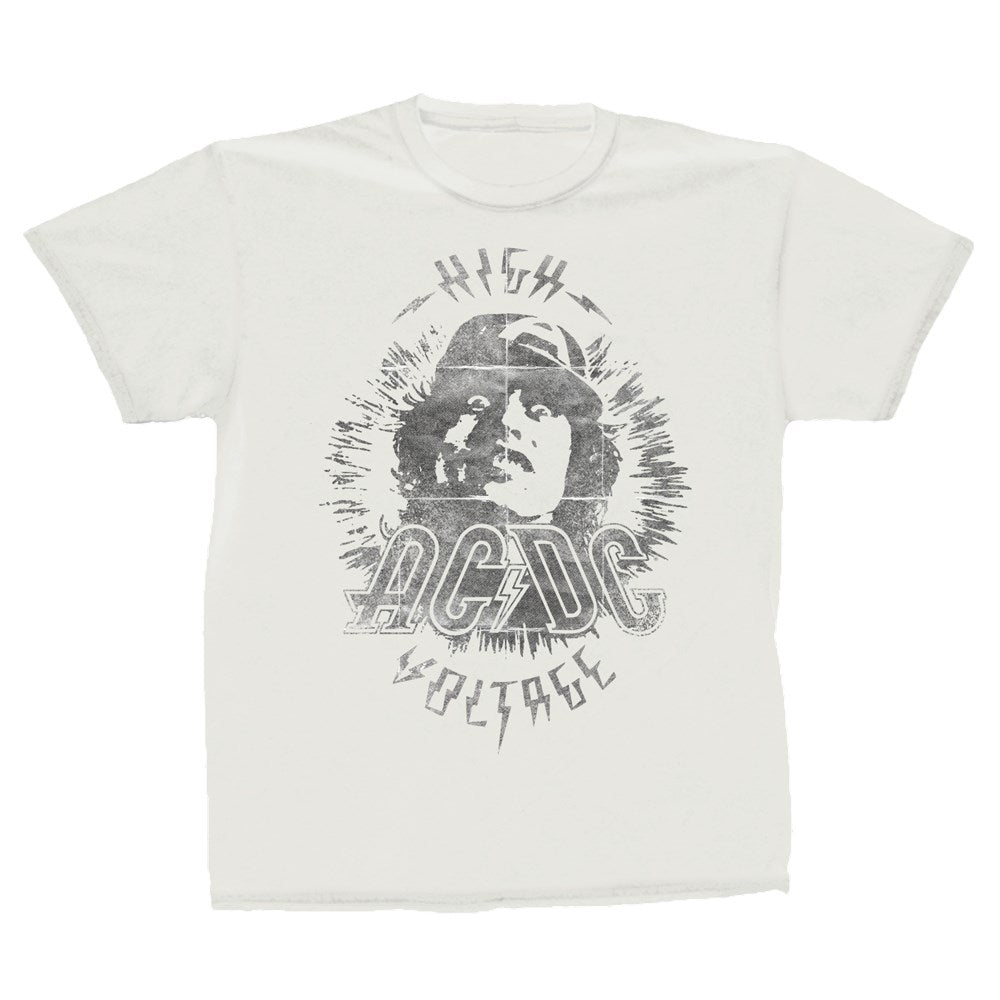 AC/DC - Angus High Voltage - White Vintage T-shirt