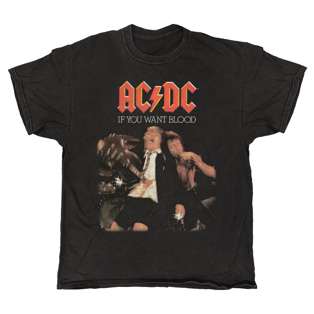 AC/DC If You Want Blood Live Album T-Shirt – Black Vintage