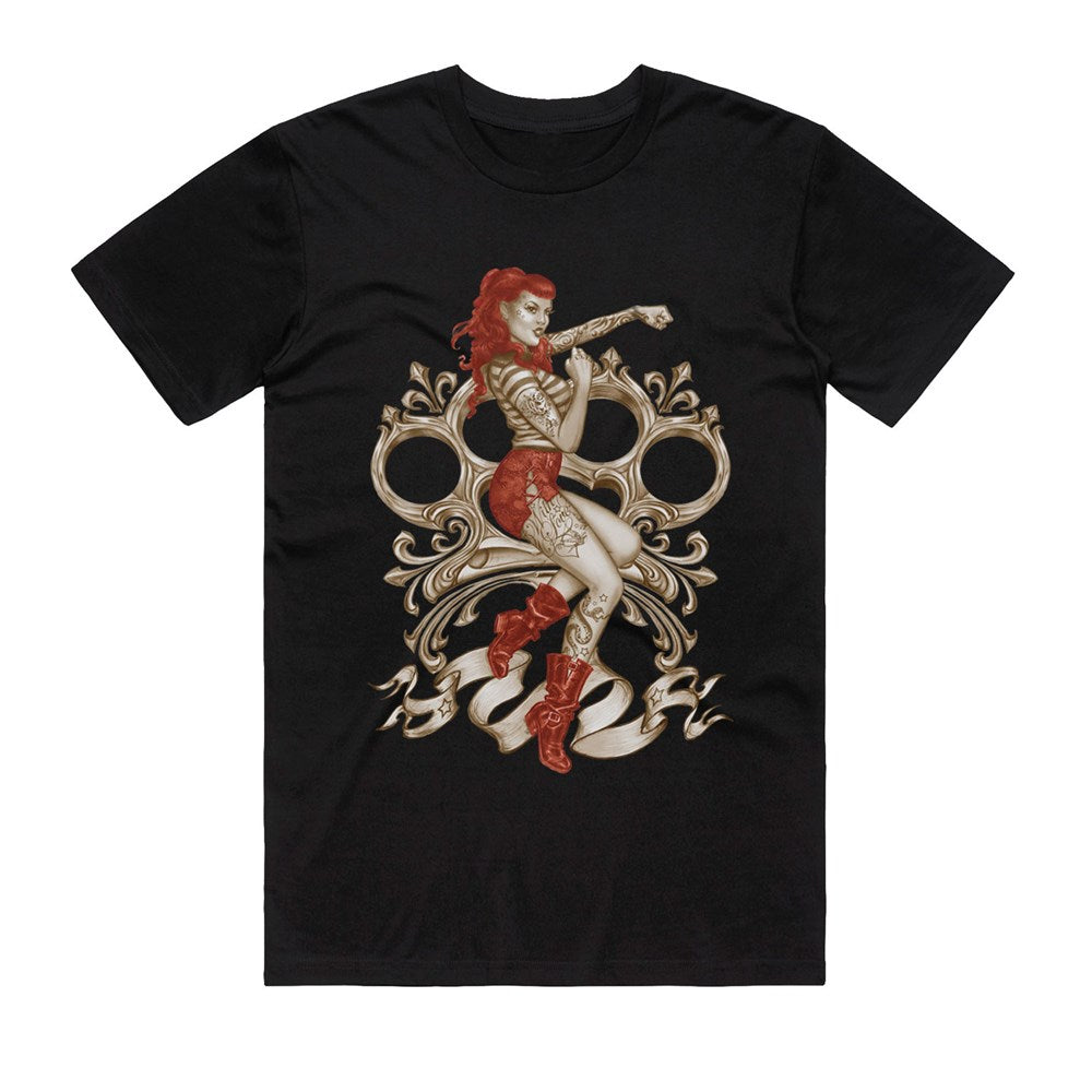 Alchemy England Bare Knuckle Betty Pinup T-Shirt – Black