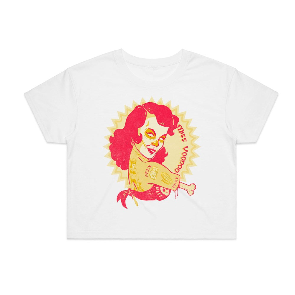 Alchemy England Miss Voodoo Crop Top – White