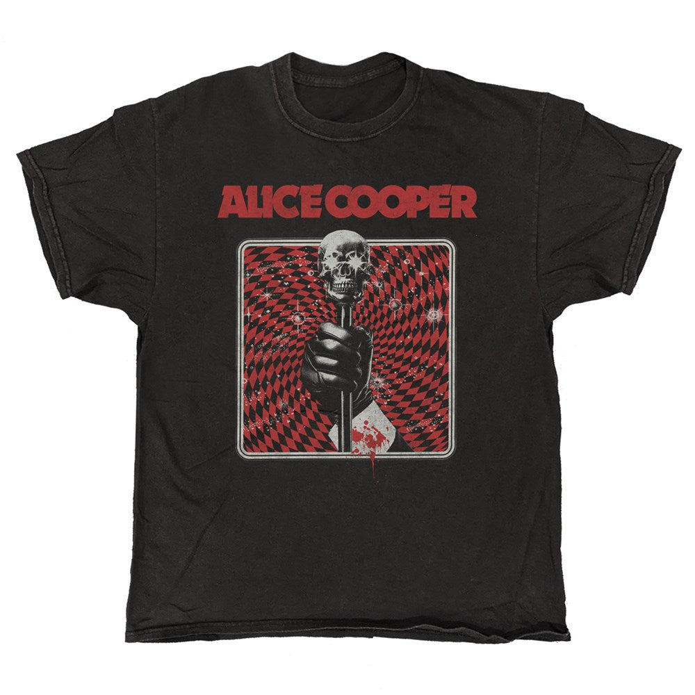 Alice Cooper - Skull Cane - Black Vintage T-shirt