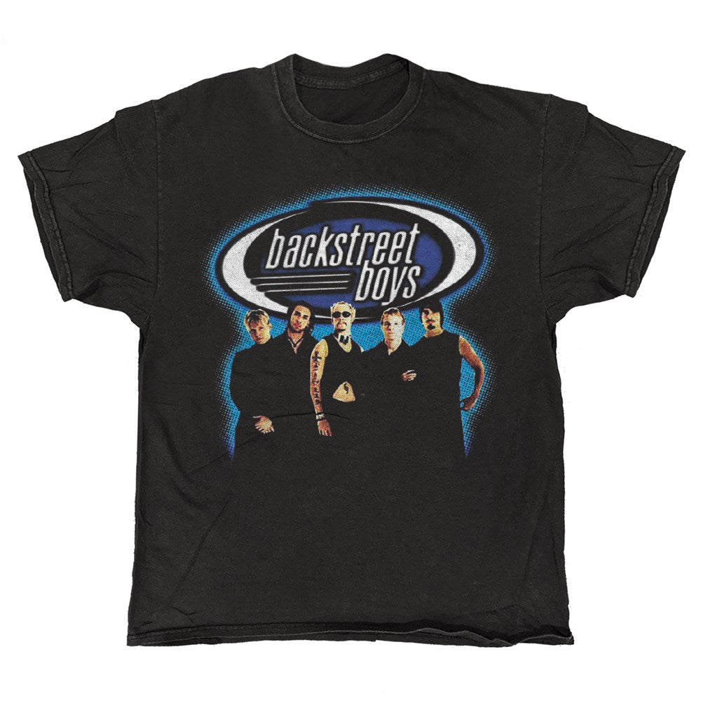 Backstreet Boys - Blue Glow - Black Vintage T-shirt