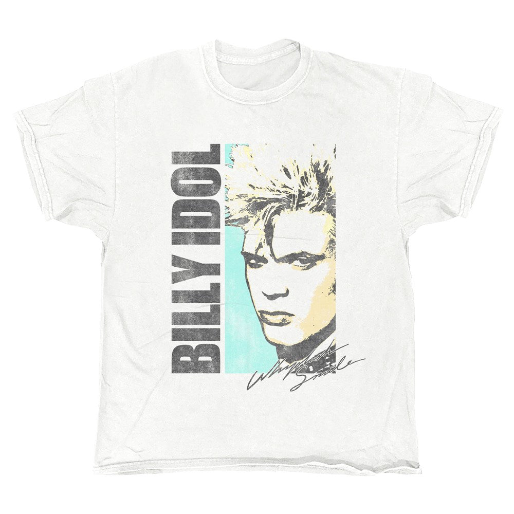 Billy Idol Whiplash Smile Album T-Shirt – White Vintage