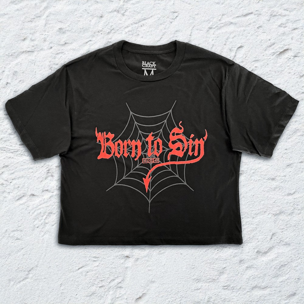 Blackcraft - Born to Sin - Womens Black Crop