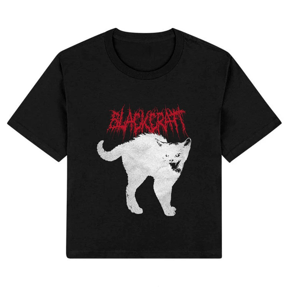 Blackcraft Scaredy Cat Crop Top – Black