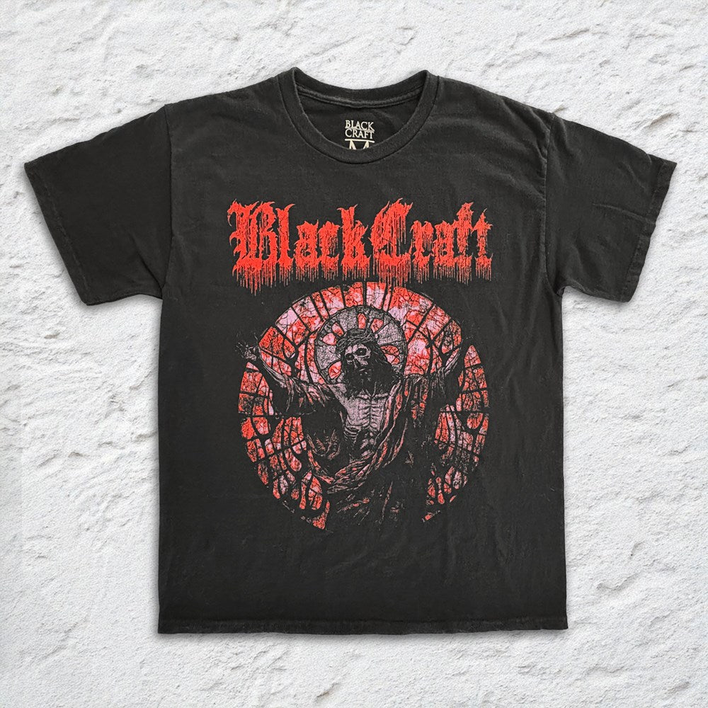 Blackcraft - Stained Glass - Black Vintage T-shirt