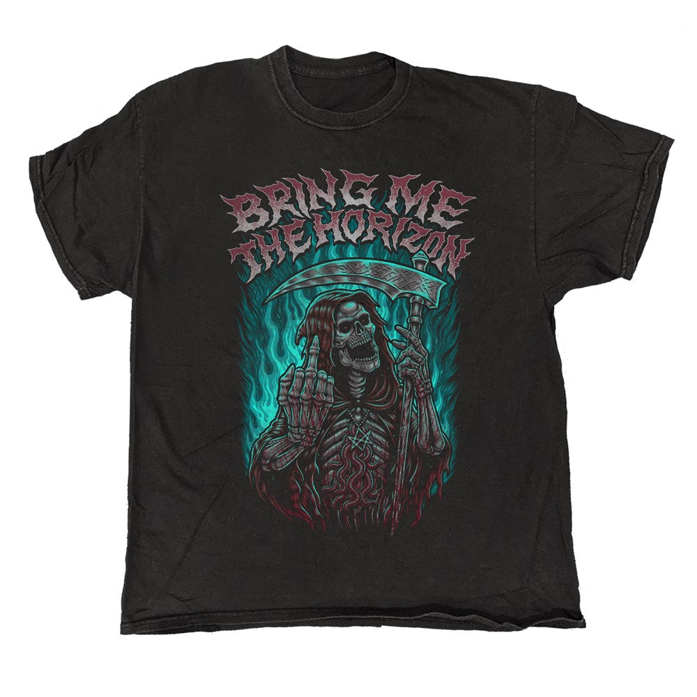 Bring Me The Horizon - Reaper Finger - Black Vintage T-shirt