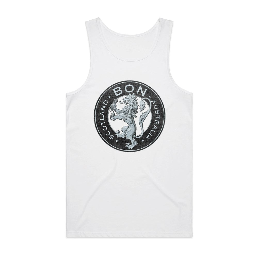 Bon Scott Crest Logo Tank Top – White