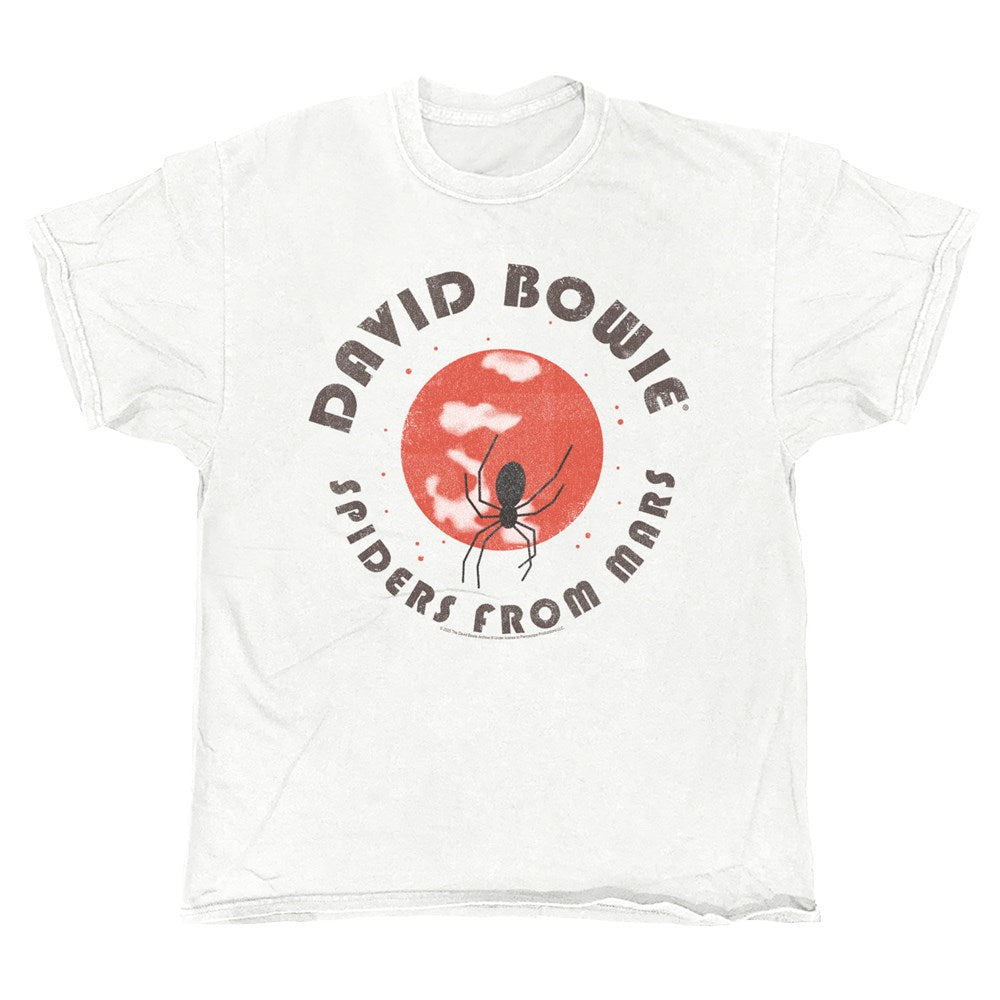 David Bowie Spiders From Mars Circle T-Shirt – White Vintage