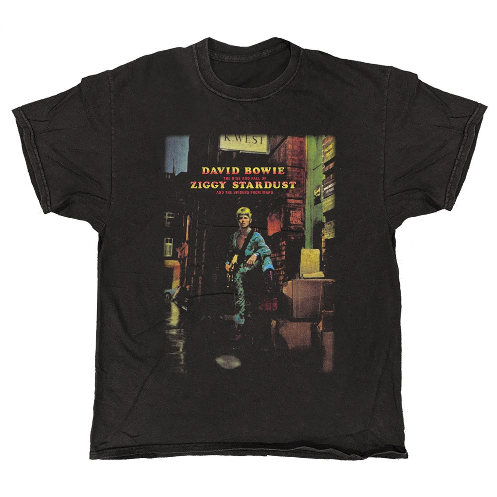 David Bowie - Ziggy Stardust Colourised - Black Vintage T-shirt