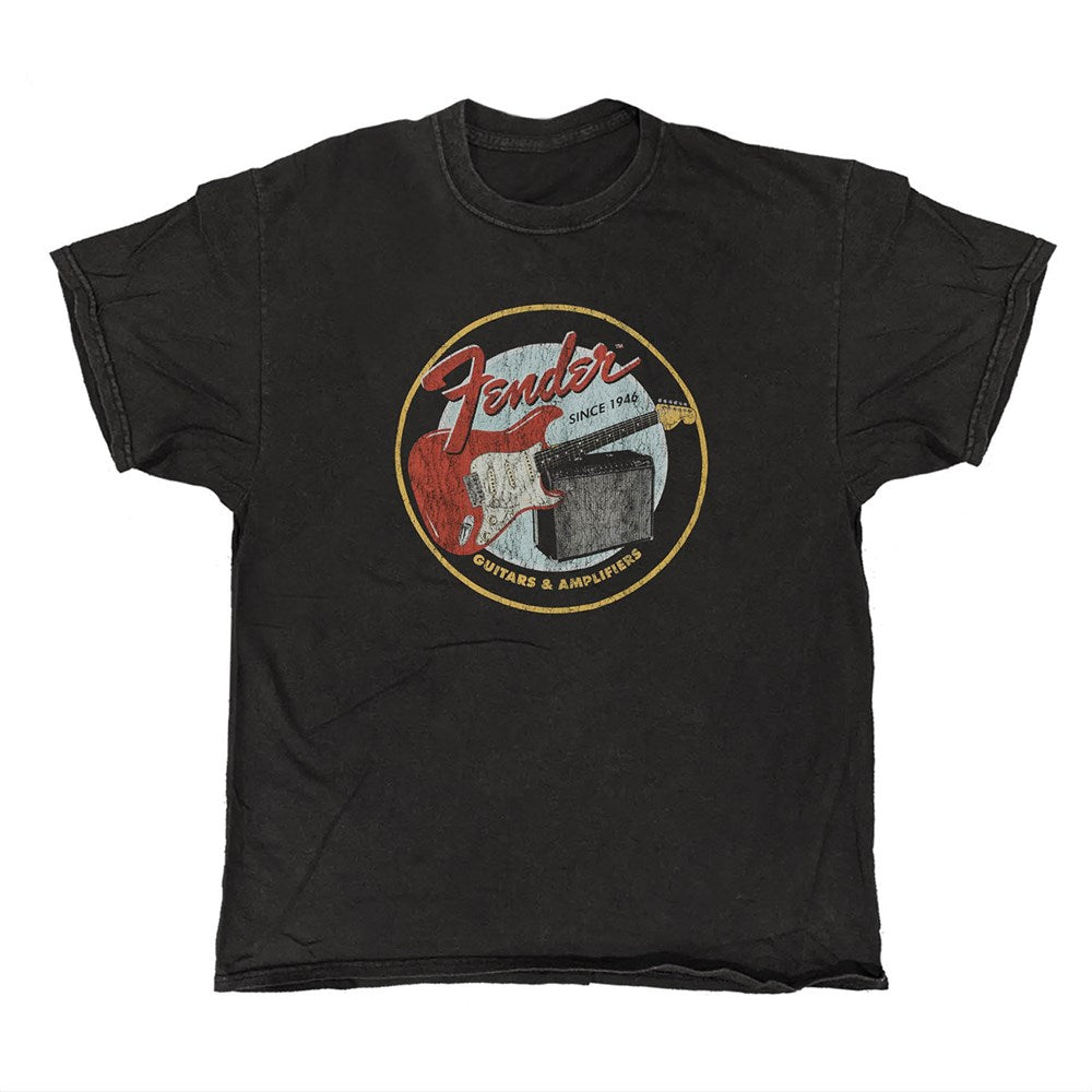 Fender Guitars & Amps Vintage T-Shirt – Black Vintage