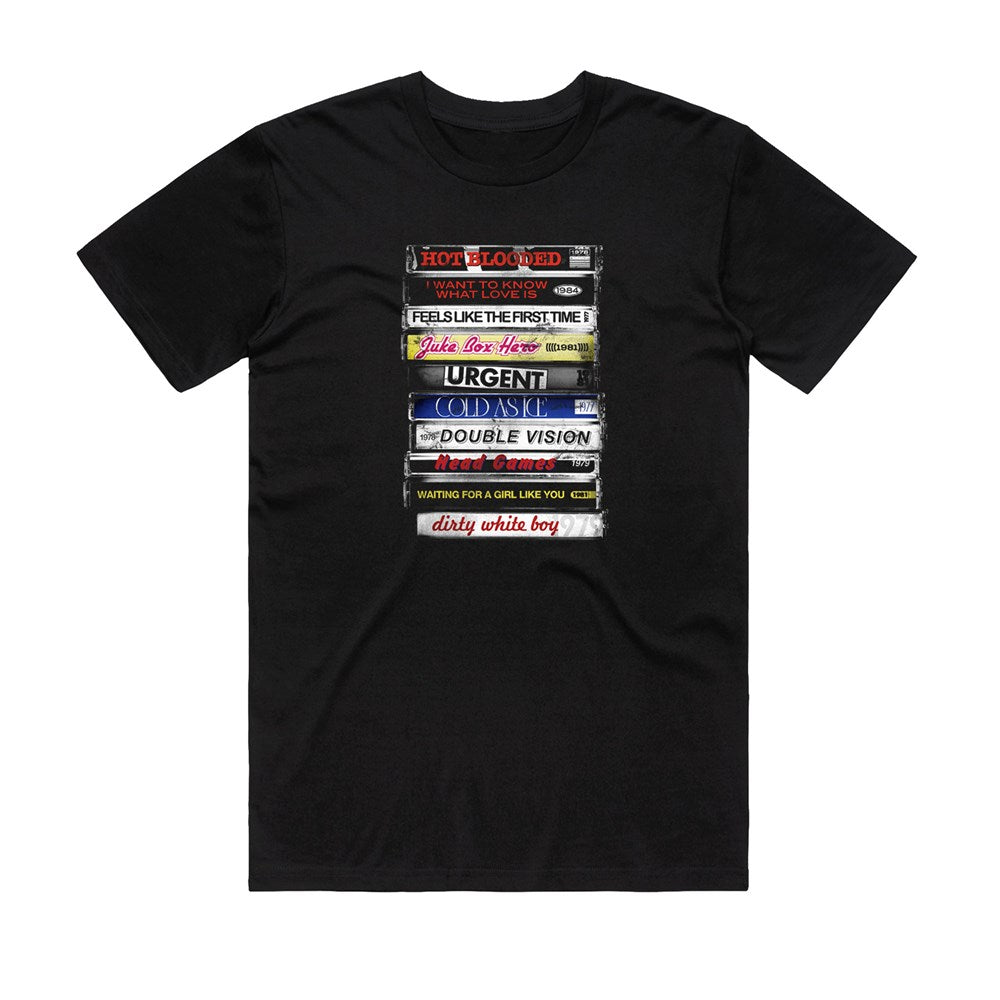 Foreigner Cassettes Graphic T-Shirt – Black