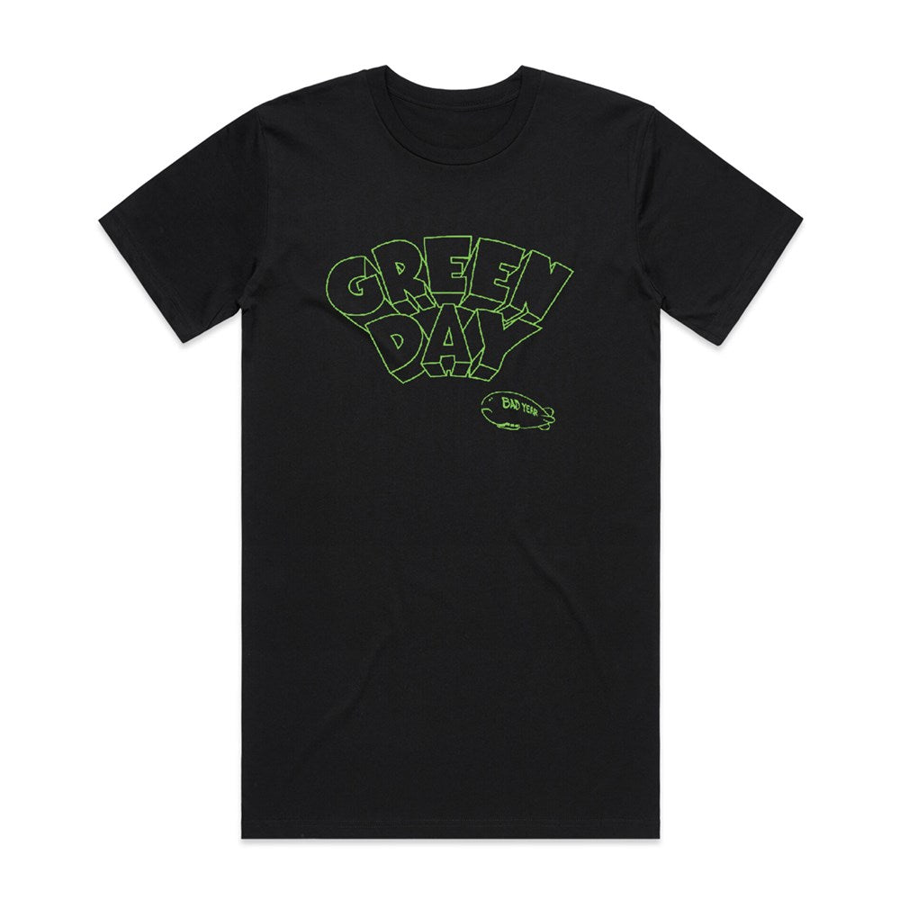 Green Day - Bad Year - Tall Black T-shirt