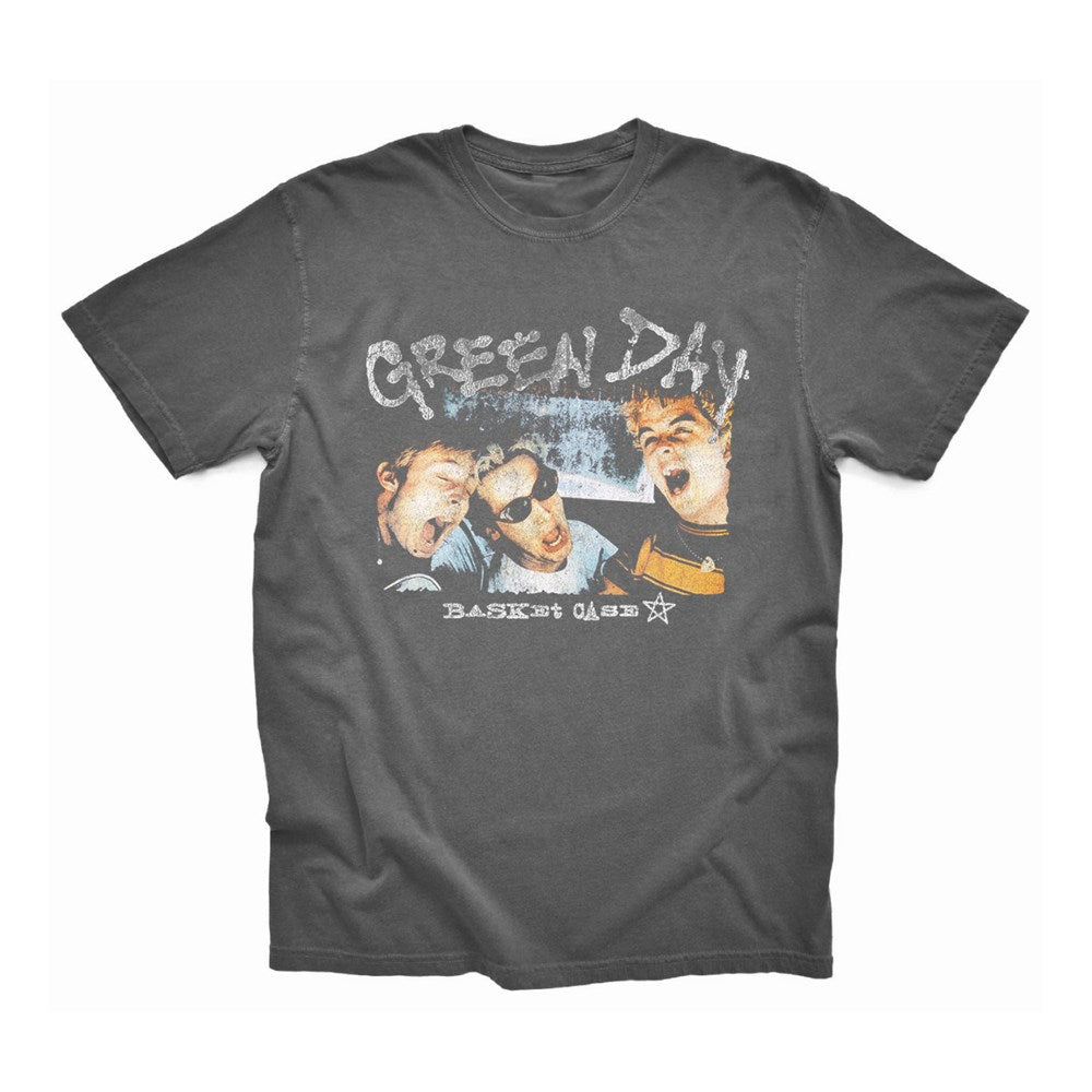 Green Day Basket Case Era T-Shirt – Faded Black