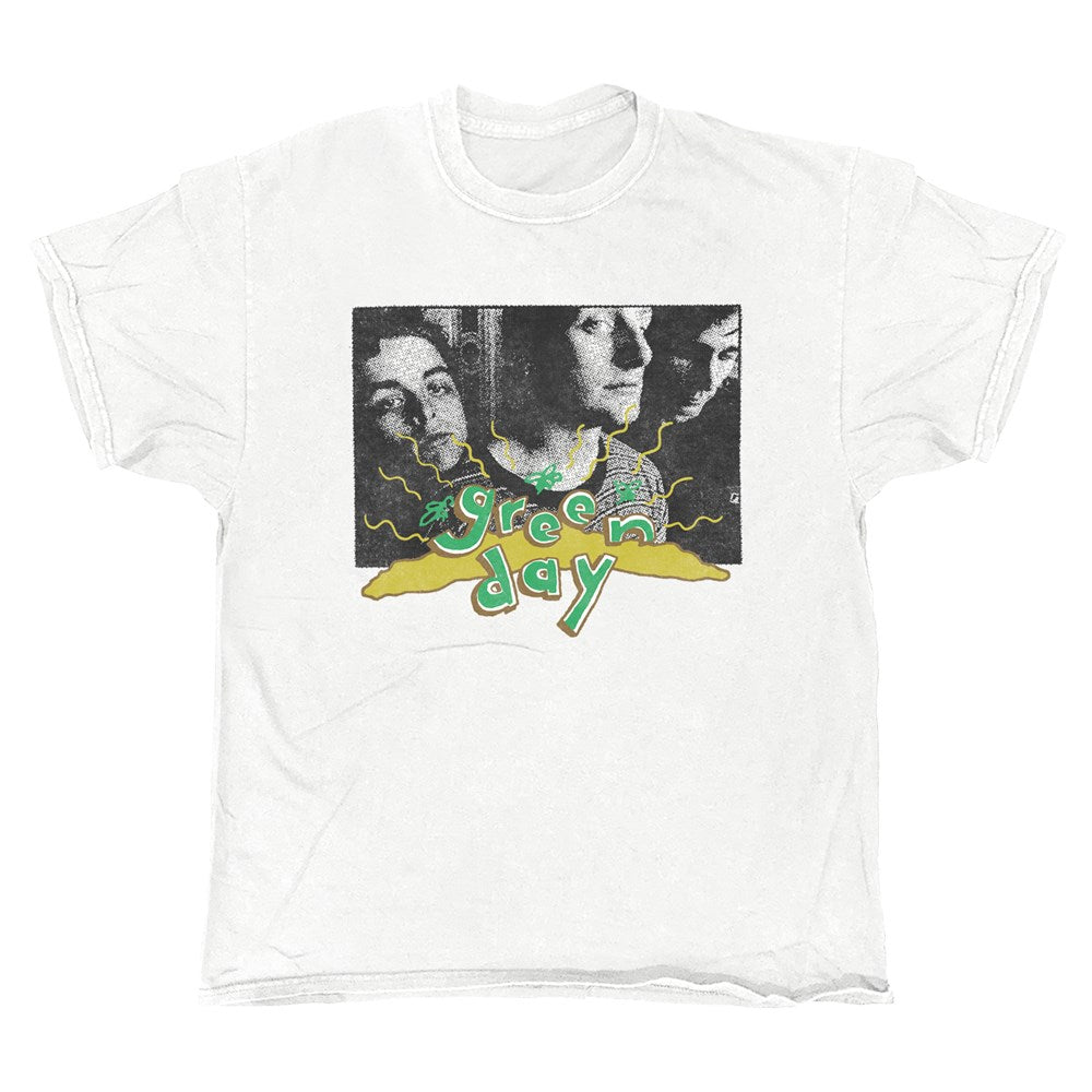Green Day Photo Era T-Shirt – White Vintage