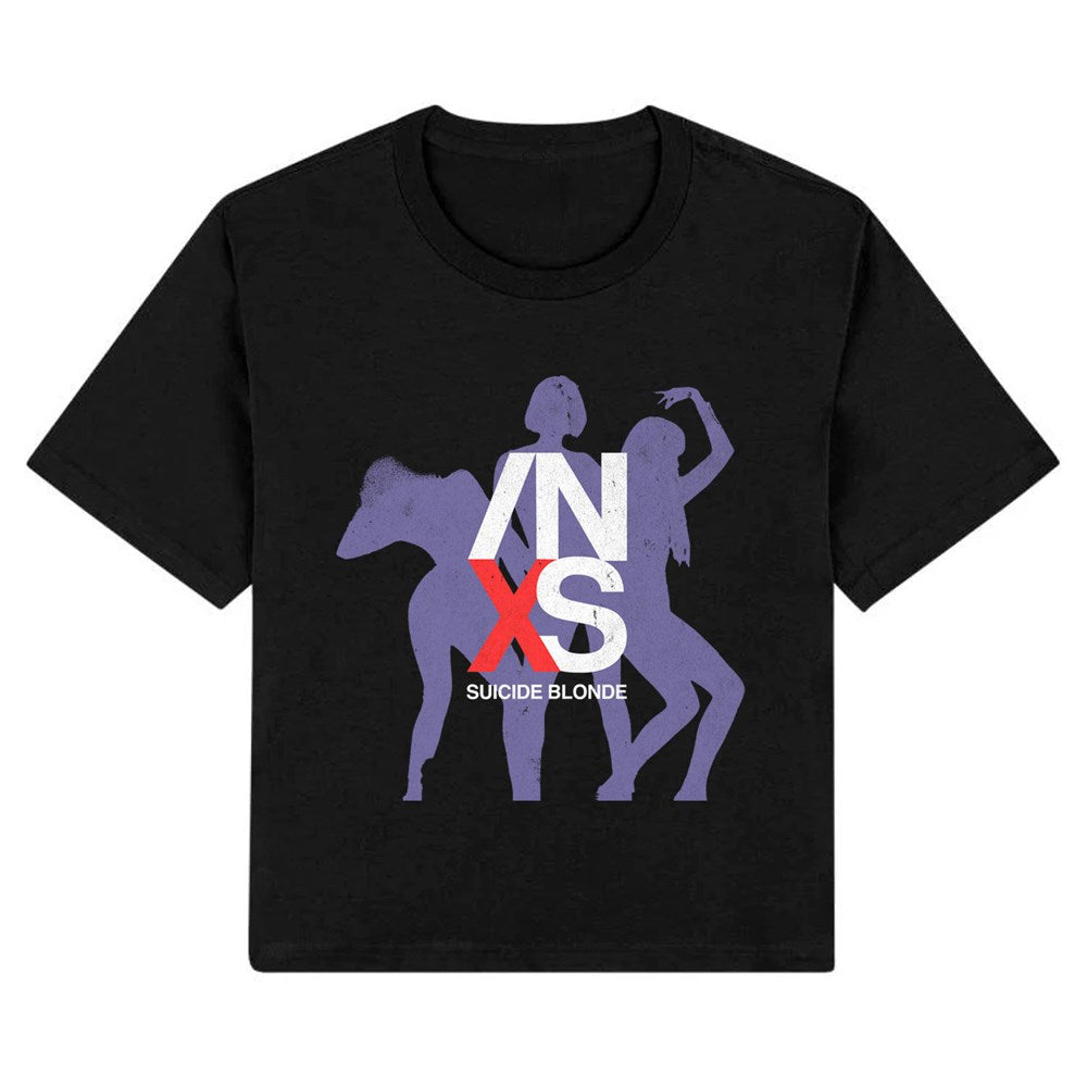 INXS Suicide Blonde Crop Top – Womens Black